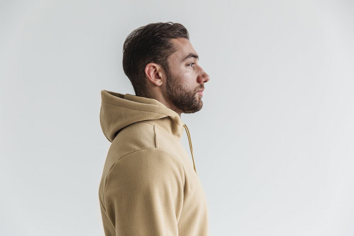 Nobull Arctic Men's Hoodie Beige | Australia (KZ3045)